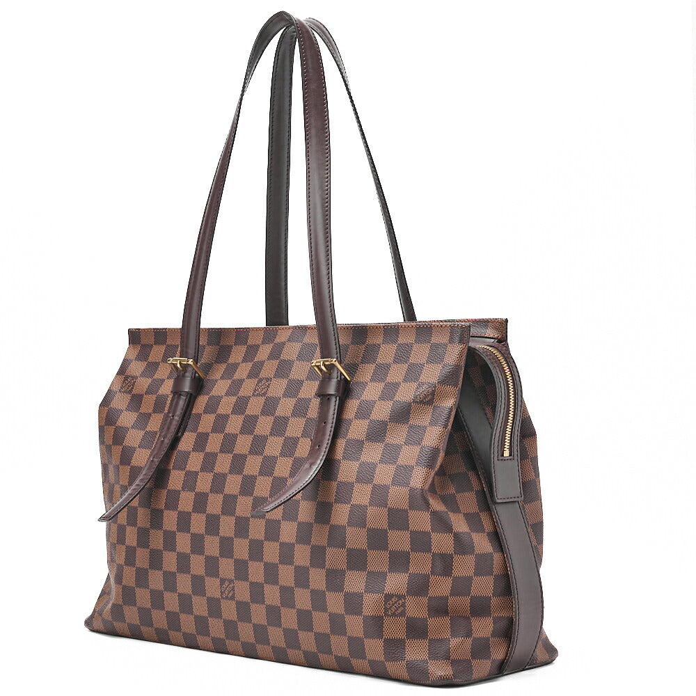 LOUIS VUITTON Louis Vuitton Damier Chelsea Shoulder Bag N51119 Brown Gold-Tone Hardware, Pre-Owned