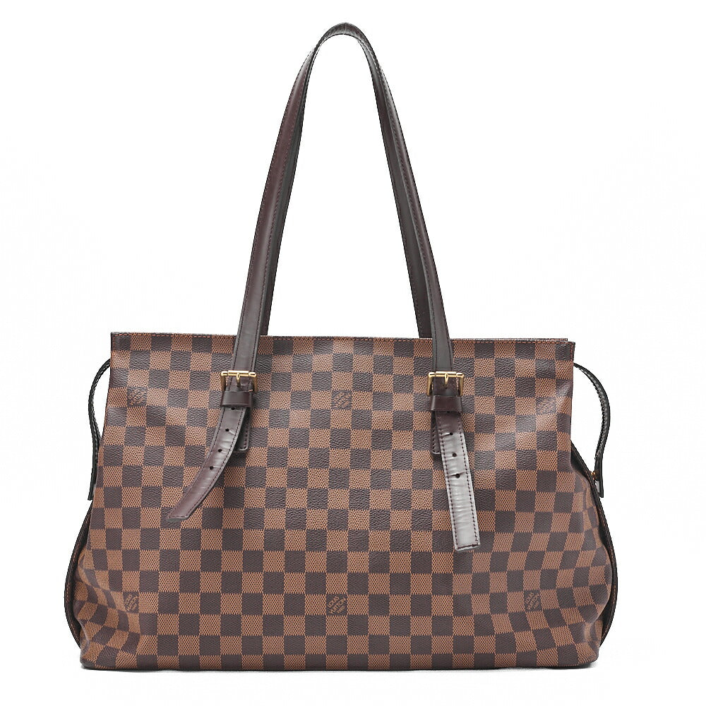 LOUIS VUITTON Louis Vuitton Damier Chelsea Shoulder Bag N51119 Brown Gold-Tone Hardware, Pre-Owned