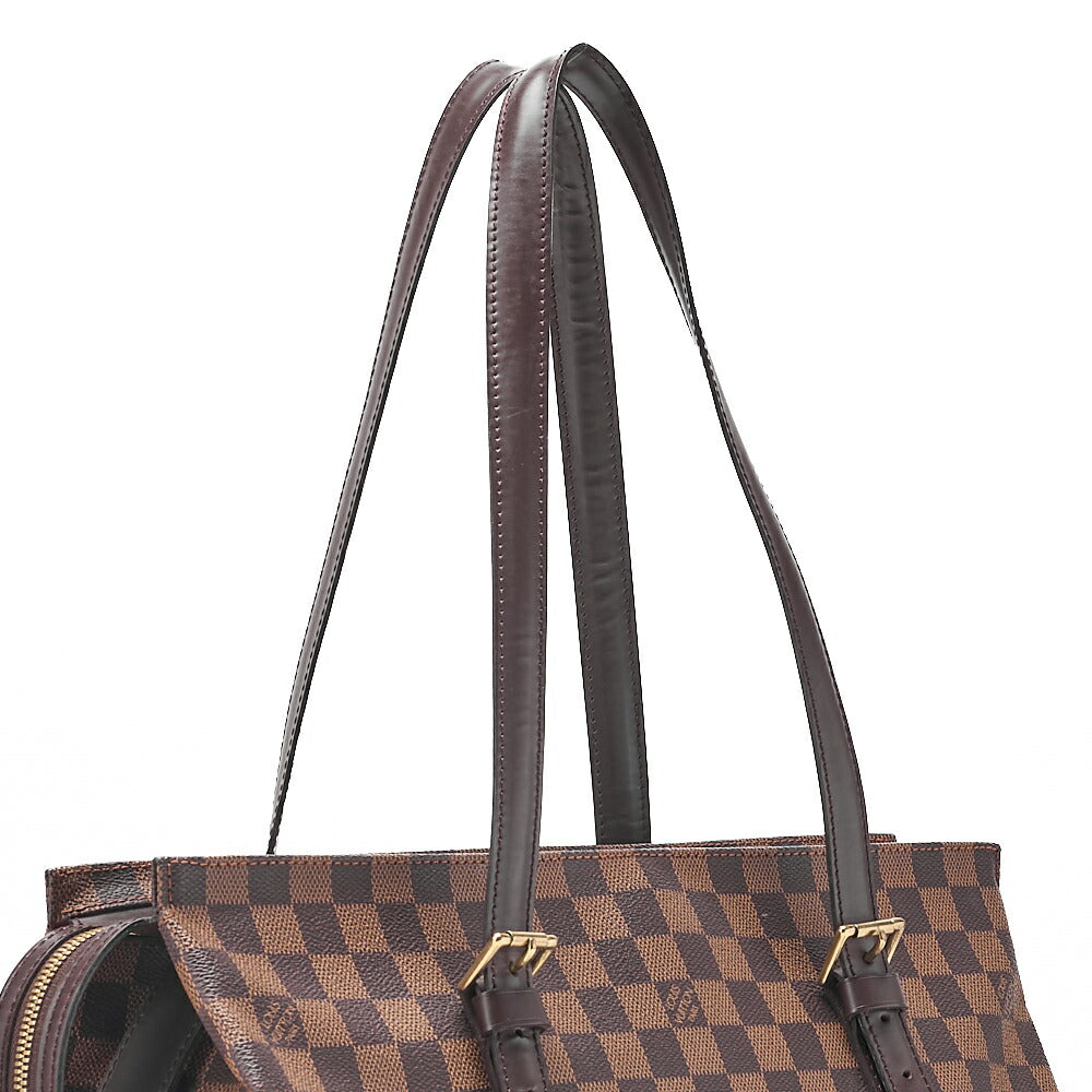 LOUIS VUITTON Louis Vuitton Damier Chelsea Shoulder Bag N51119 Brown Gold-Tone Hardware, Pre-Owned