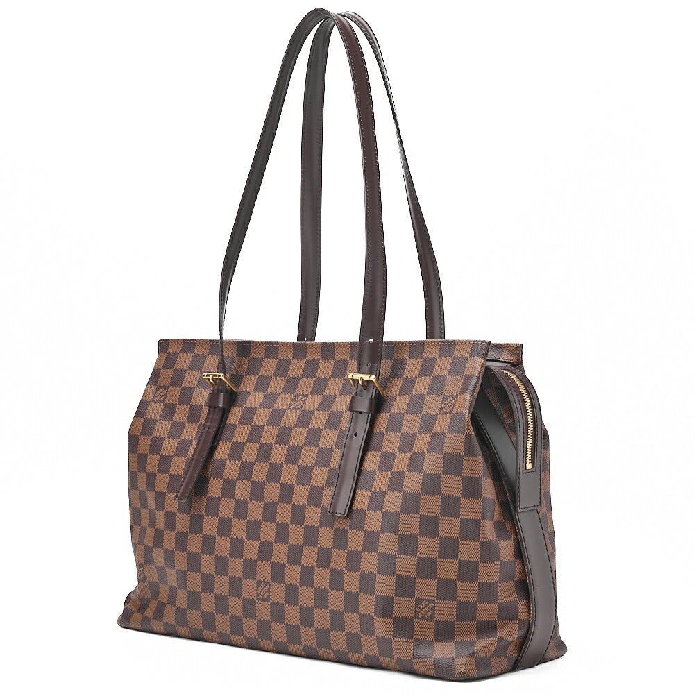 LOUIS VUITTON Louis Vuitton Damier Chelsea Shoulder Bag N51119 Brown Gold-Tone Hardware, Pre-Owned