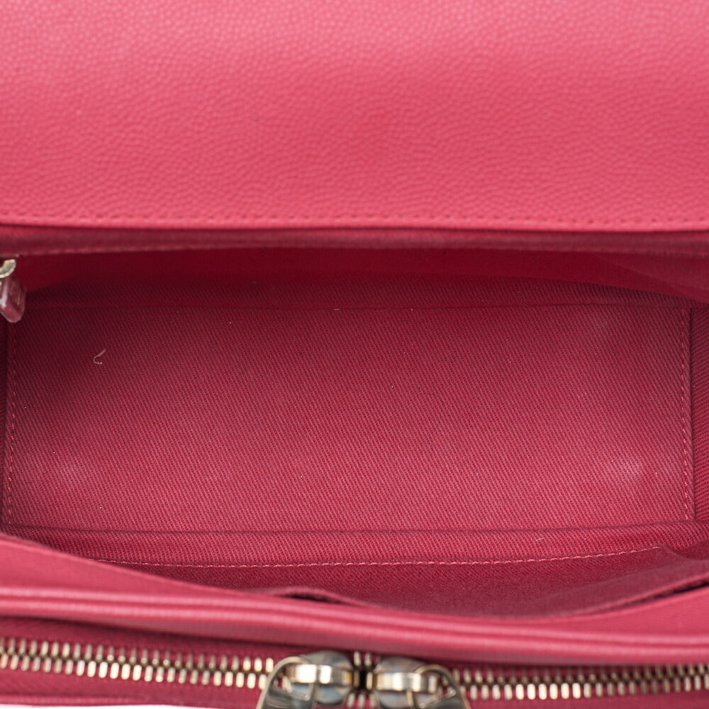 CHANEL Chanel Feinity Turnlock 2way Chain Shoulder Bag Caviar Skin Pink Gold-Tone Hardware, Pre-Owned