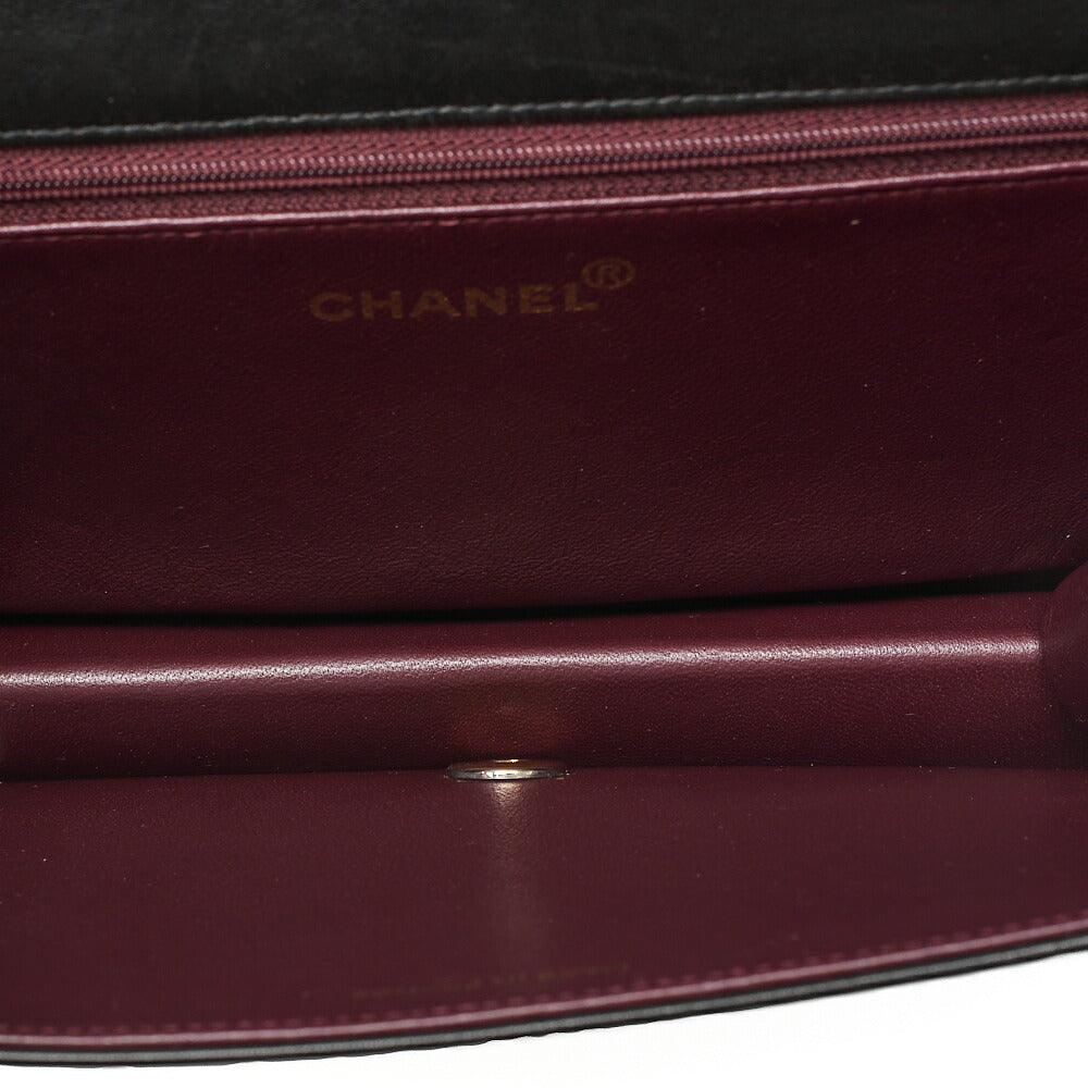 CHANEL Matelasse Turnlock Full Flap Chain Shoulder Lambskin Black Gold-Tone Hardware, Pre-Owned