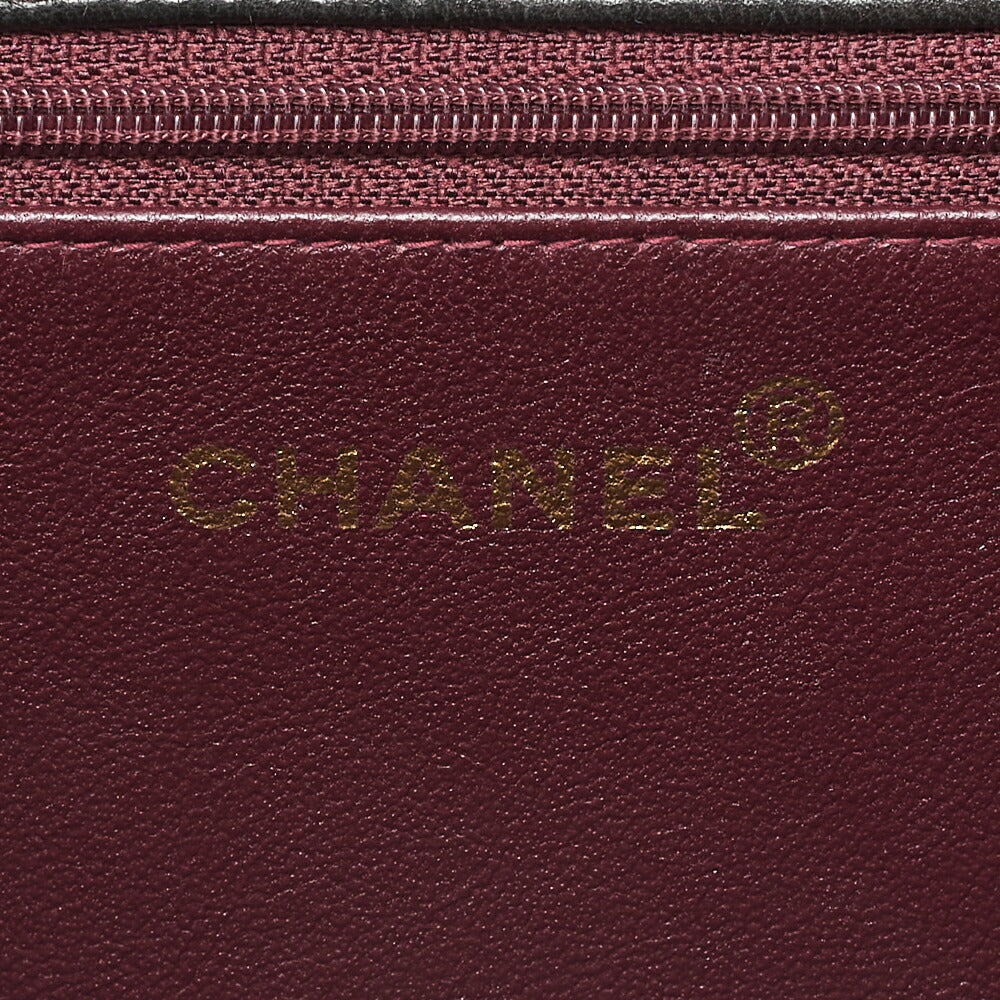 CHANEL Matelasse Turnlock Full Flap Chain Shoulder Lambskin Black Gold-Tone Hardware, Pre-Owned