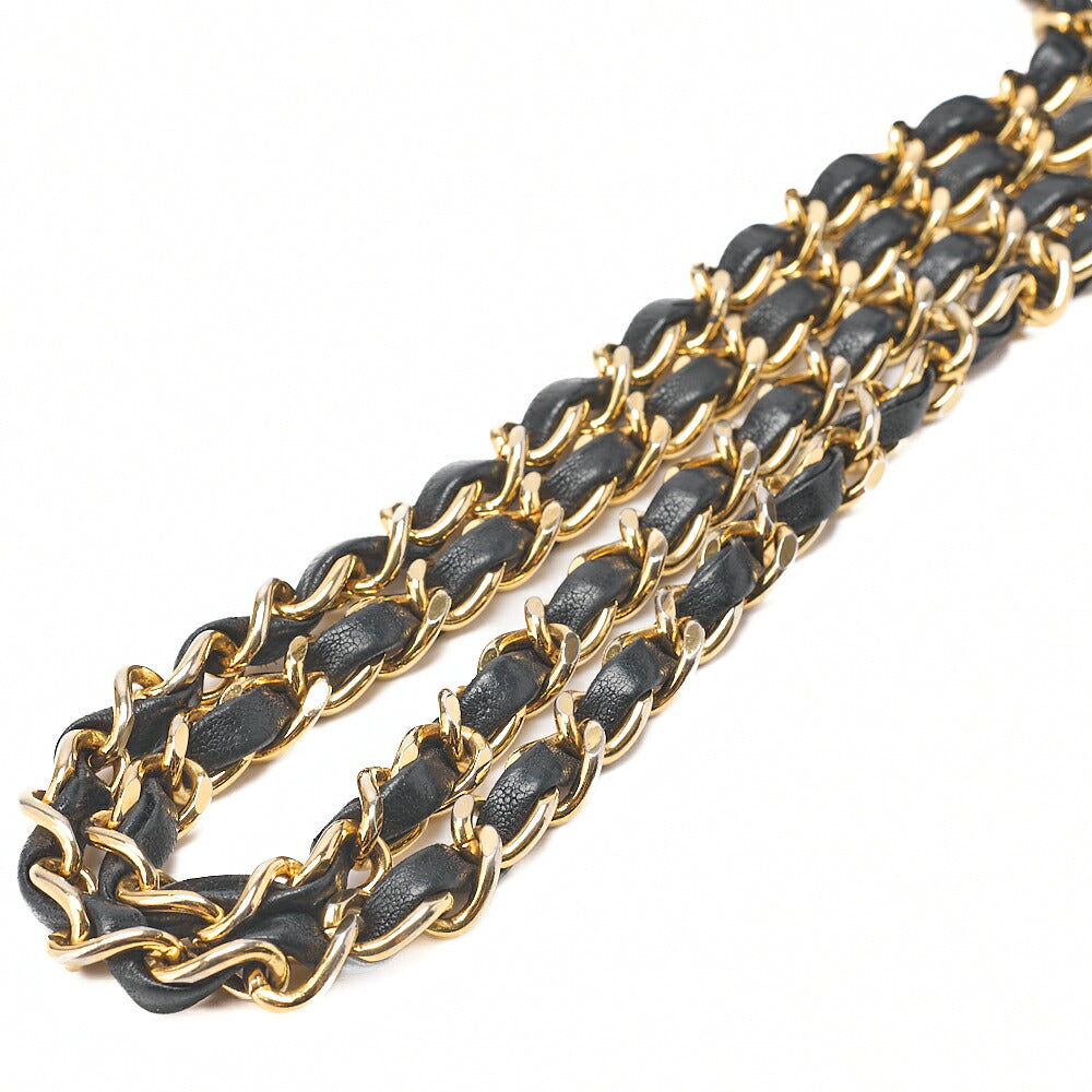 CHANEL Matelasse Diamond Stitch Single Flap Chain Shoulder Black Gold-Tone Hardware, Pre-Owned