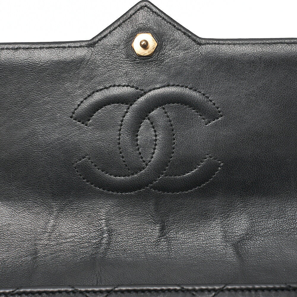 CHANEL Mini Matelasse Big Coco Single Push Lock Chain Shoulder Lambskin Black Gold-Tone Hardware, Pre-Owned