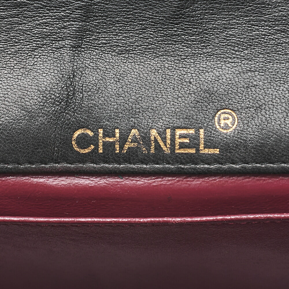 CHANEL Mini Matelasse Big Coco Single Push Lock Chain Shoulder Lambskin Black Gold-Tone Hardware, Pre-Owned