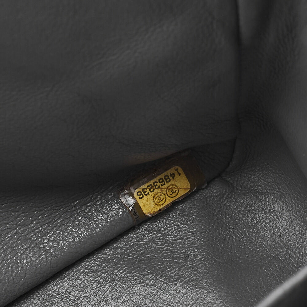 CHANEL Matelasse  2.55 Lock 2.55 Chain Shoulder Double Flap Vintage Calf Gray Large Size Gold-Tone Hardware, Pre-Owned