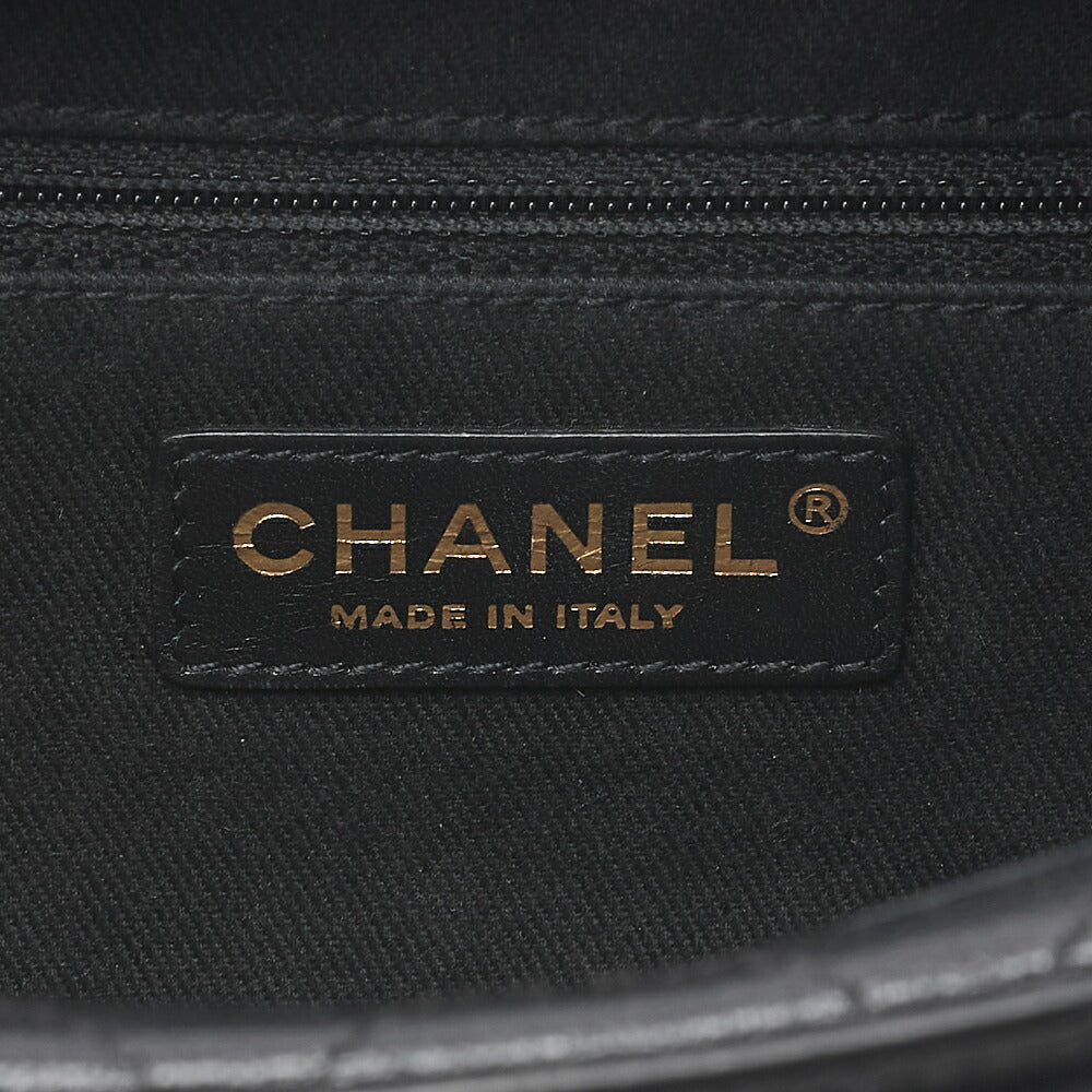 CHANEL Shoulder Bag Coco Mark Vanity 2way Lambskin Black Gold-Tone Hardware, Pre-Owned