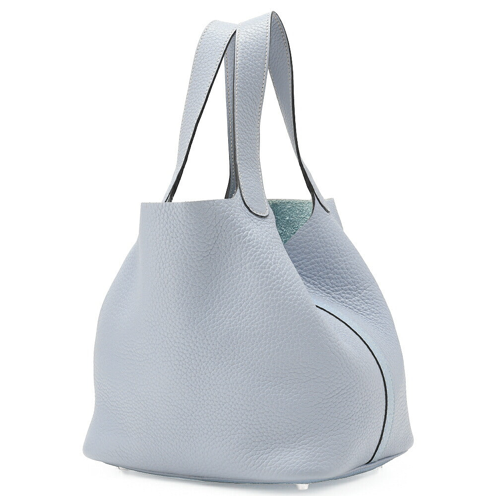 HERMES Picotan Rock MM Tryon Clemence Blue Pale Silver-Tone Hardware, Pre-Owned