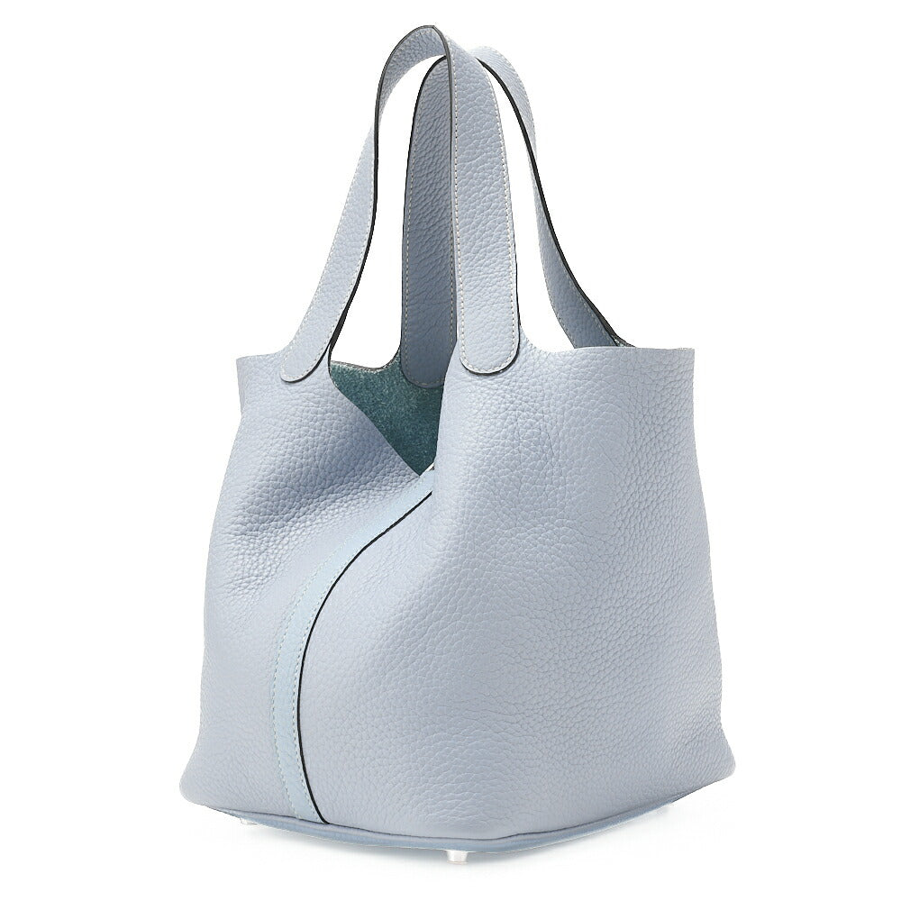 HERMES Picotan Rock MM Tryon Clemence Blue Pale Silver-Tone Hardware, Pre-Owned