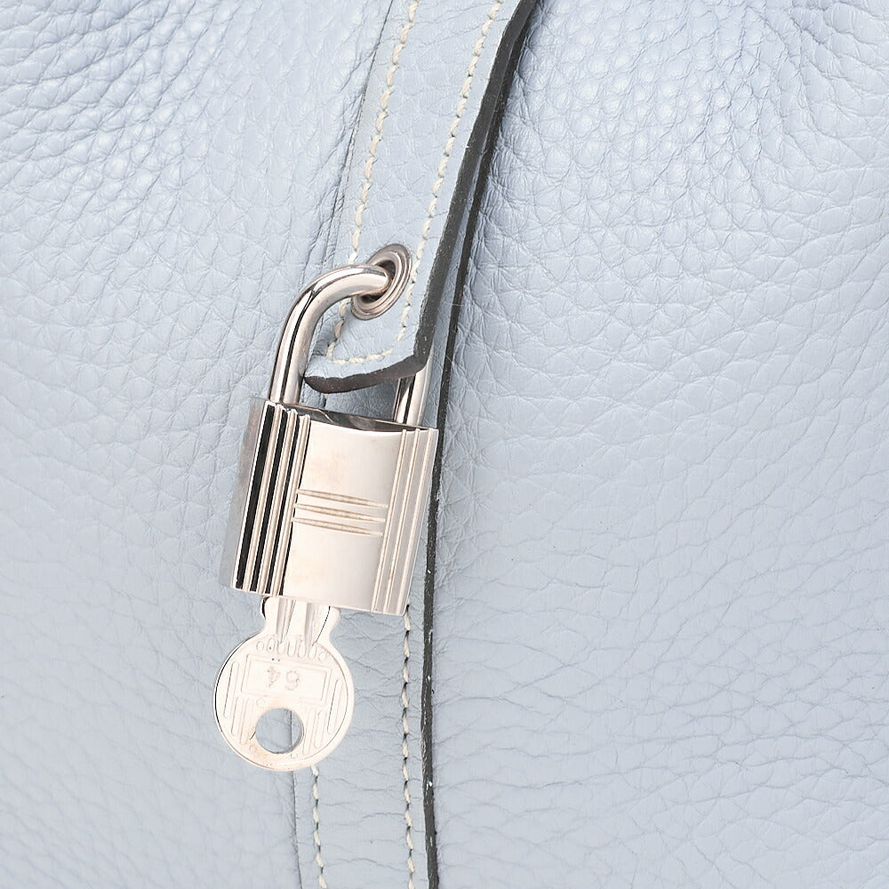 HERMES Picotan Rock MM Tryon Clemence Blue Pale Silver-Tone Hardware, Pre-Owned