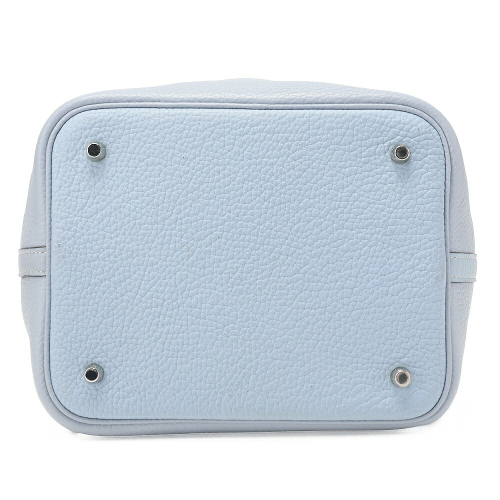 HERMES Picotan Rock MM Tryon Clemence Blue Pale Silver-Tone Hardware, Pre-Owned