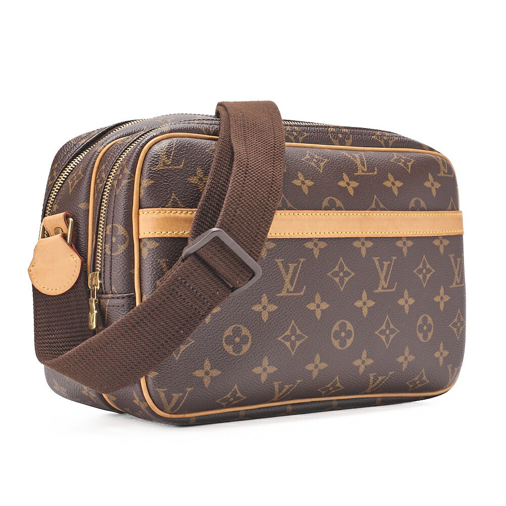 LOUIS VUITTON Louis Vuitton Monogram Reporter PM Shoulder Bag Monogram Brown Gold-Tone Hardware, Pre-Owned