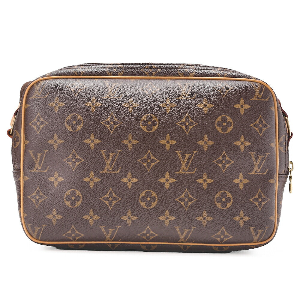 LOUIS VUITTON Louis Vuitton Monogram Reporter PM Shoulder Bag Monogram Brown Gold-Tone Hardware, Pre-Owned