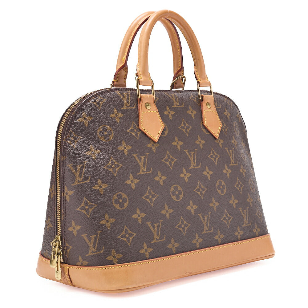 LOUIS VUITTON Louis Vuitton Handbag Monogram ALMA PM N51130 Brown Gold-Tone Hardware, Pre-Owned