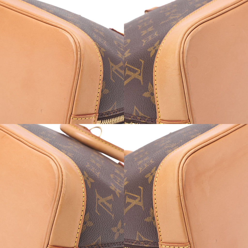 LOUIS VUITTON Louis Vuitton Handbag Monogram ALMA PM N51130 Brown Gold-Tone Hardware, Pre-Owned