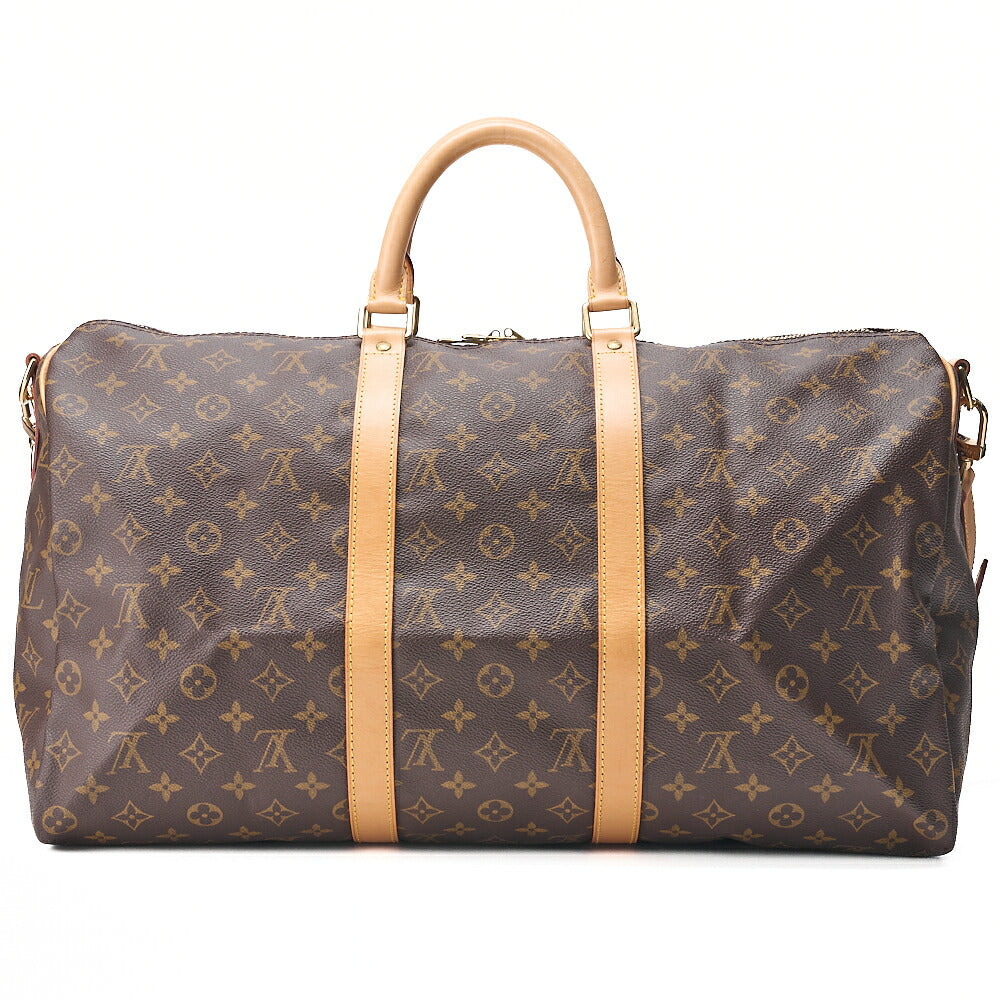 LOUIS VUITTON Louis Vuitton Monogram Keepol Handi?re 50 Boston Bag M41416 Brown Gold-Tone Hardware, Pre-Owned