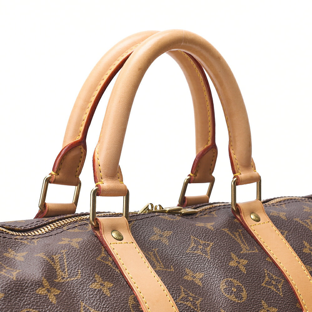 LOUIS VUITTON Louis Vuitton Monogram Keepol Handi?re 50 Boston Bag M41416 Brown Gold-Tone Hardware, Pre-Owned