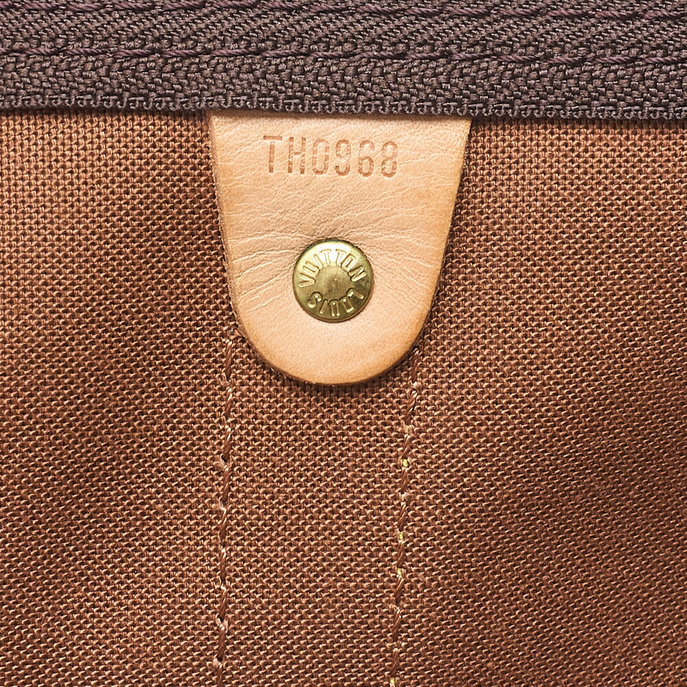 LOUIS VUITTON Louis Vuitton Monogram Keepol Handi?re 50 Boston Bag M41416 Brown Gold-Tone Hardware, Pre-Owned