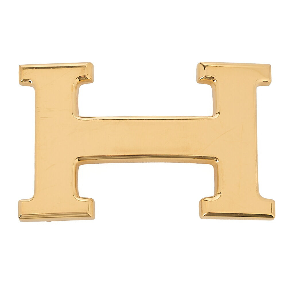HERMES H Belt Belt 80 Box Calf Black x Gold Gold-Tone Hardware, Pre-Owned