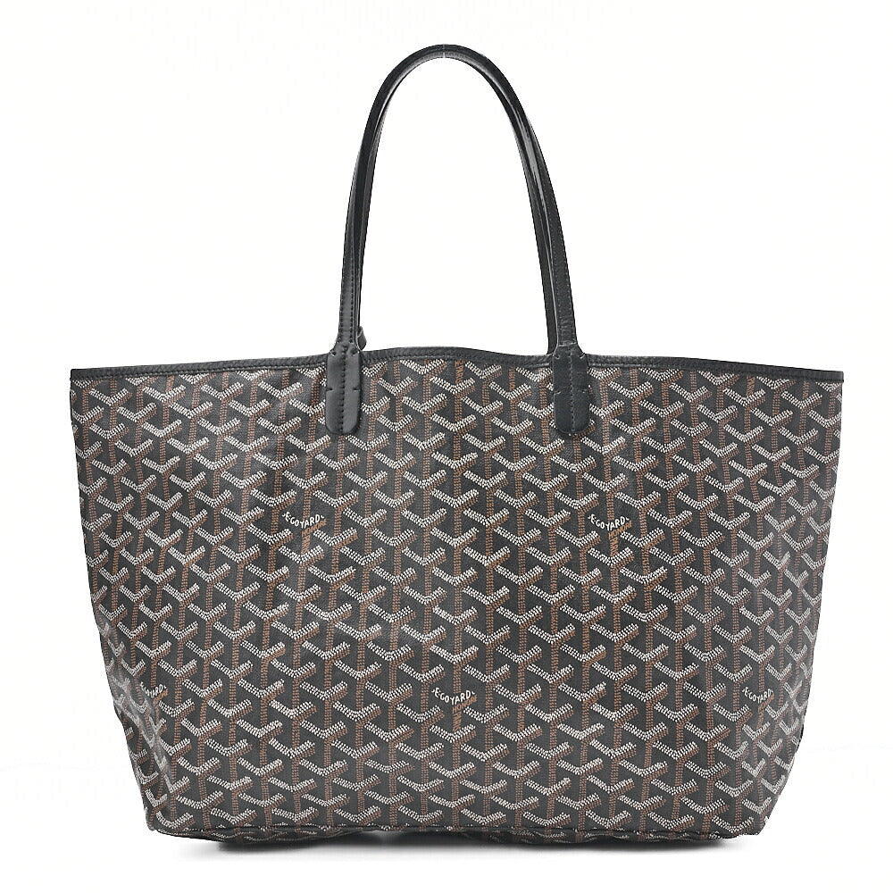 GOYARD [Goyard] Saint-Louis PM Tote Bag Coated Canvas Black Silver-Tone Hardware, Pre-Owned