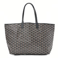 GOYARD [Goyard] Saint-Louis PM Tote Bag Coated Canvas Black Silver-Tone Hardware, Pre-Owned