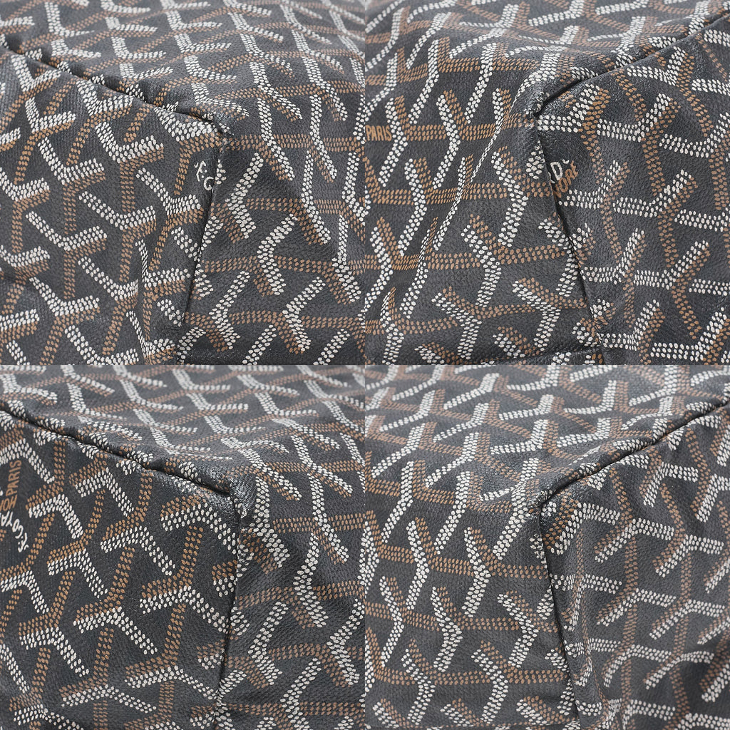 GOYARD [Goyard] Saint-Louis PM Tote Bag Coated Canvas Black Silver-Tone Hardware, Pre-Owned