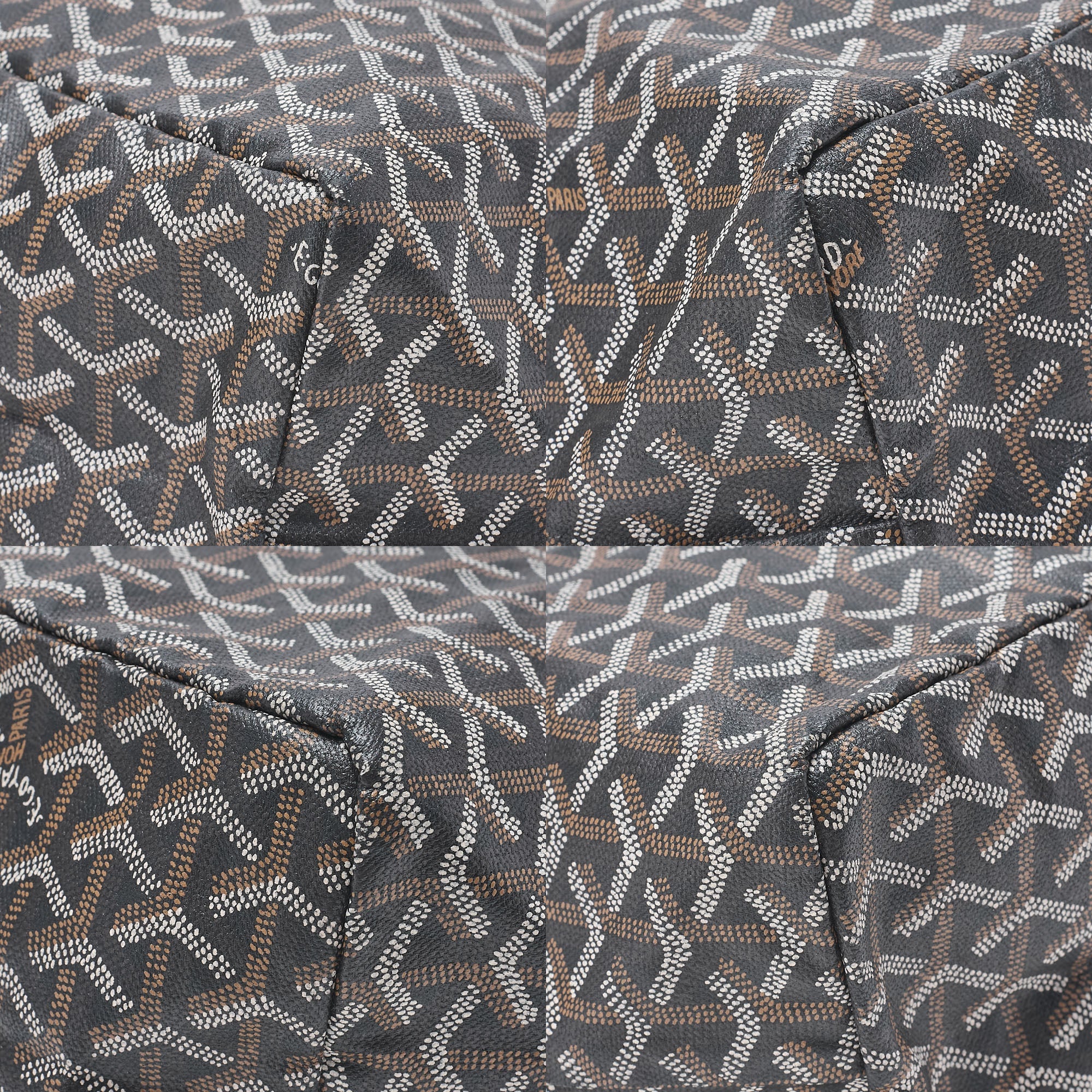 GOYARD [Goyard] Saint-Louis PM Tote Bag Coated Canvas Black Silver-Tone Hardware, Pre-Owned