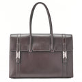 HERMES Hermes Drag 32 Handbag Box Calf Brown Silver-Tone Hardware, Pre-Owned