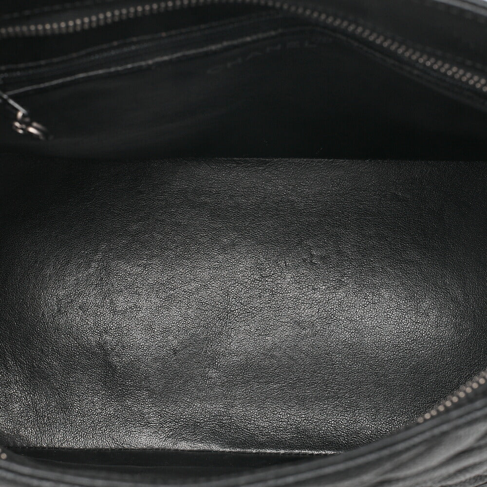 CHANEL Matelasse Reprint Tote Caviar Skin Black Silver -Tone Hardware, Pre-Owned