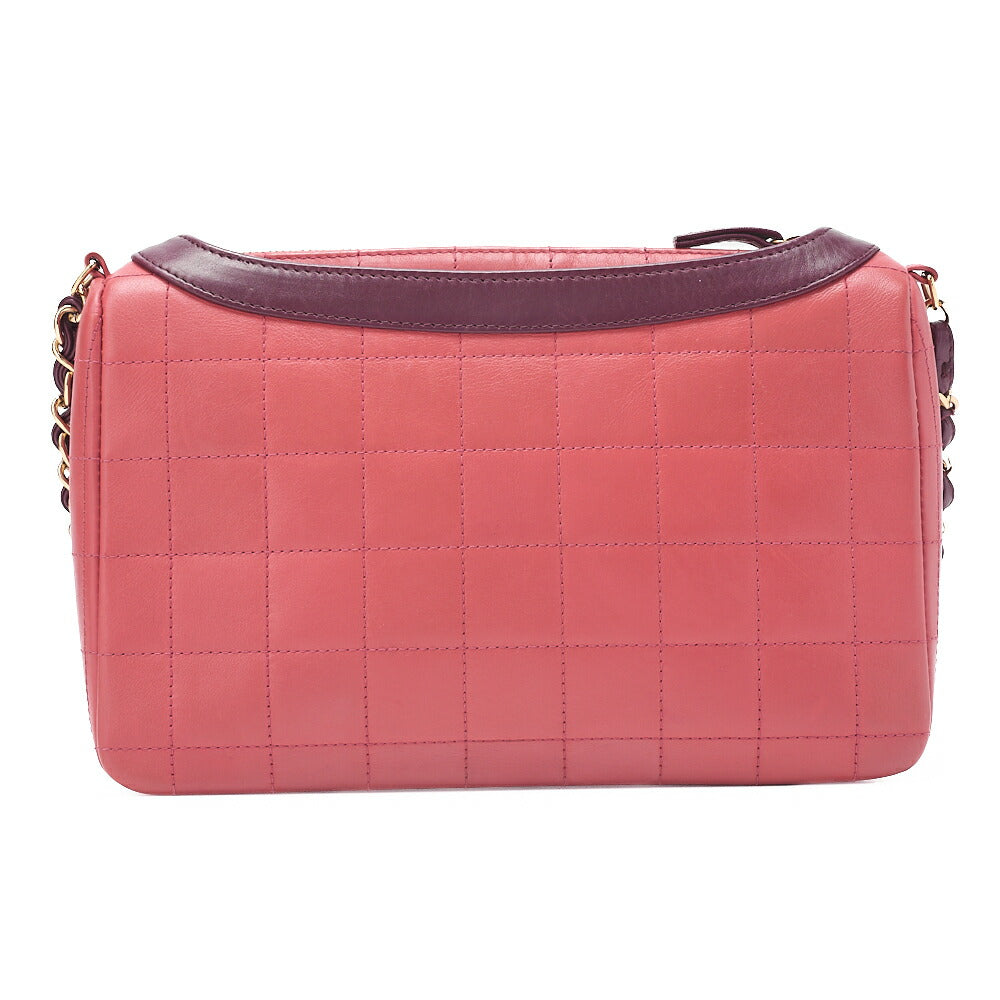 CHANEL Shoulder Bag Girl Chanel Chocolate Bar Lambskin Pink x Black Gold-Tone Hardware, Pre-Owned