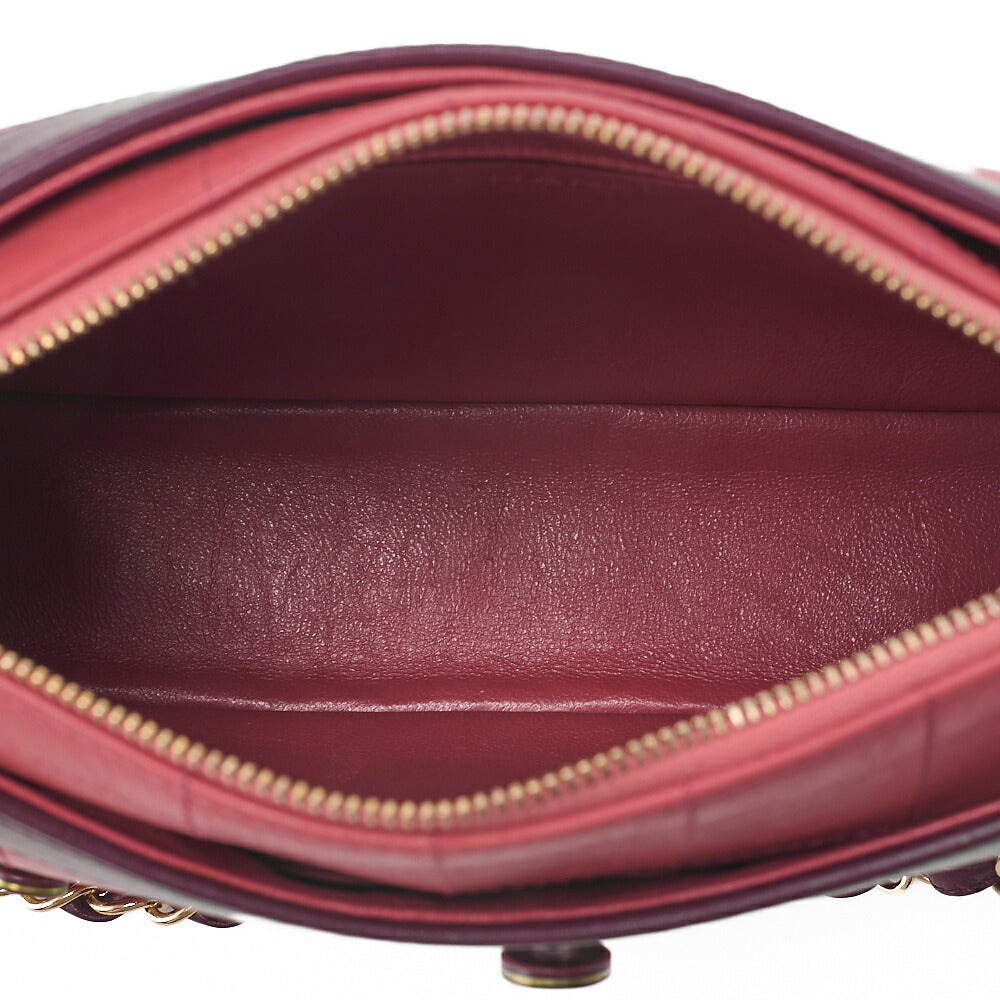 CHANEL Shoulder Bag Girl Chanel Chocolate Bar Lambskin Pink x Black Gold-Tone Hardware, Pre-Owned