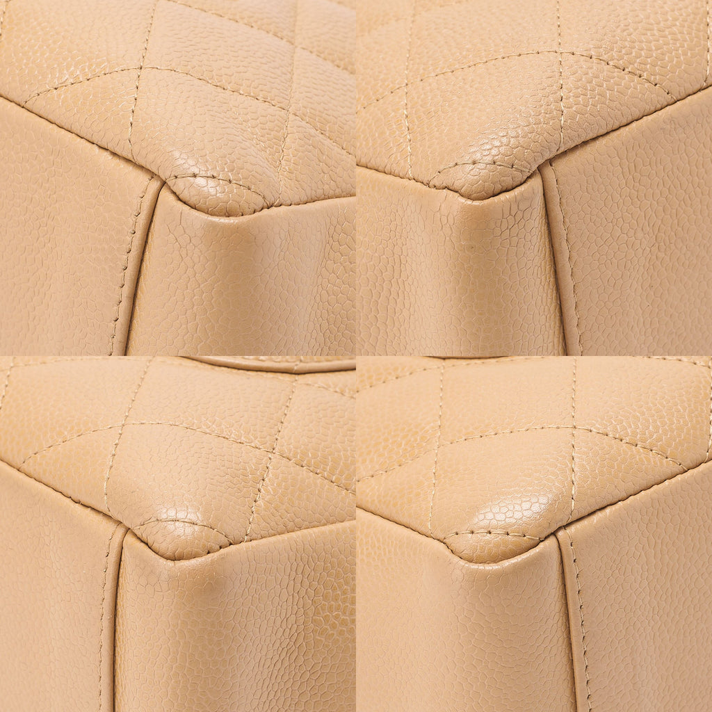 CHANEL Chanel Tote Bag Matelasse Caviar Skin Beige PST Gold-Tone Hardware, Pre-Owned
