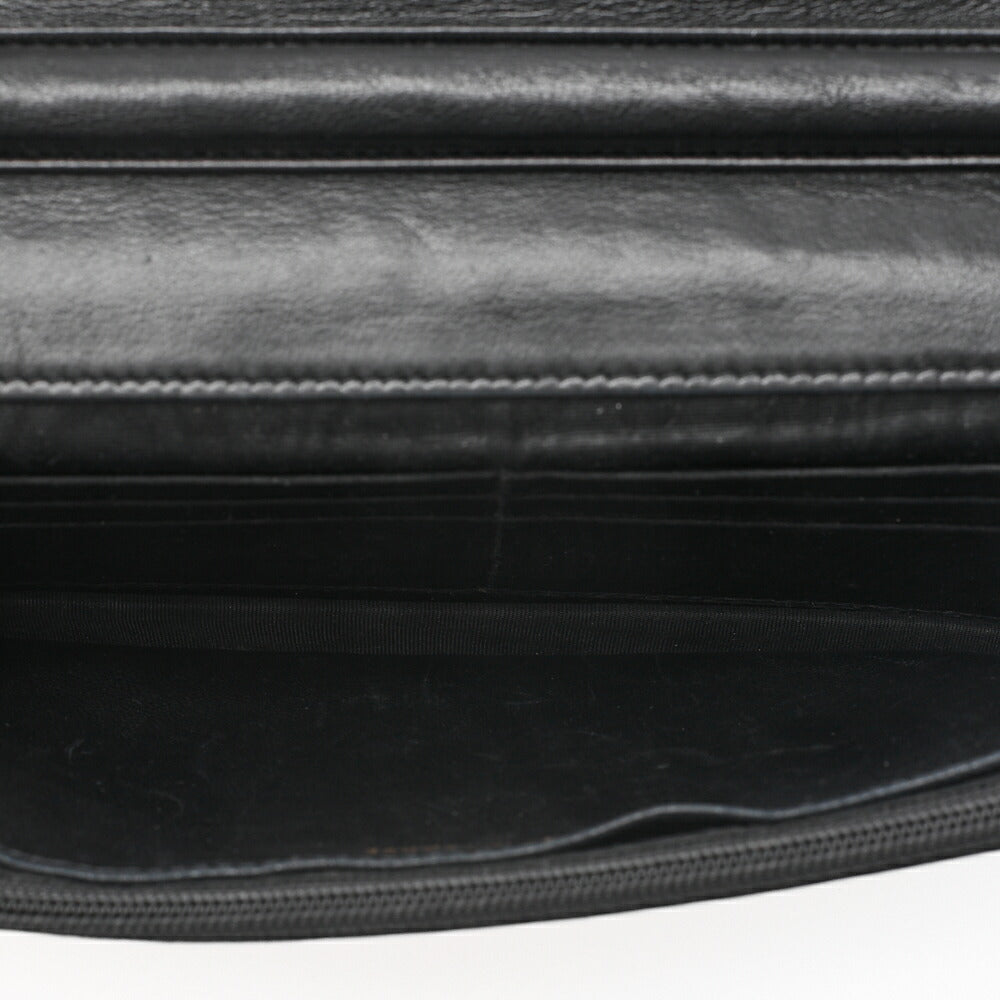CHANEL Chain Shoulder Bag Cocomark Chain Wallet Caviar Skin Black Gold-Tone Hardware, Pre-Owned
