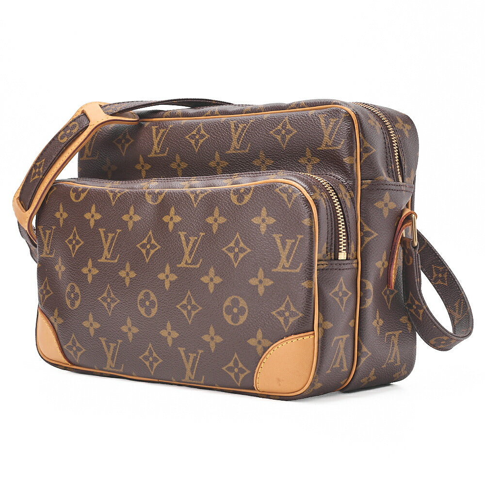 LOUIS VUITTON Louis Vuitton Shoulder Back Monogram Nile M45244 Brown Gold-Tone Hardware, Pre-Owned