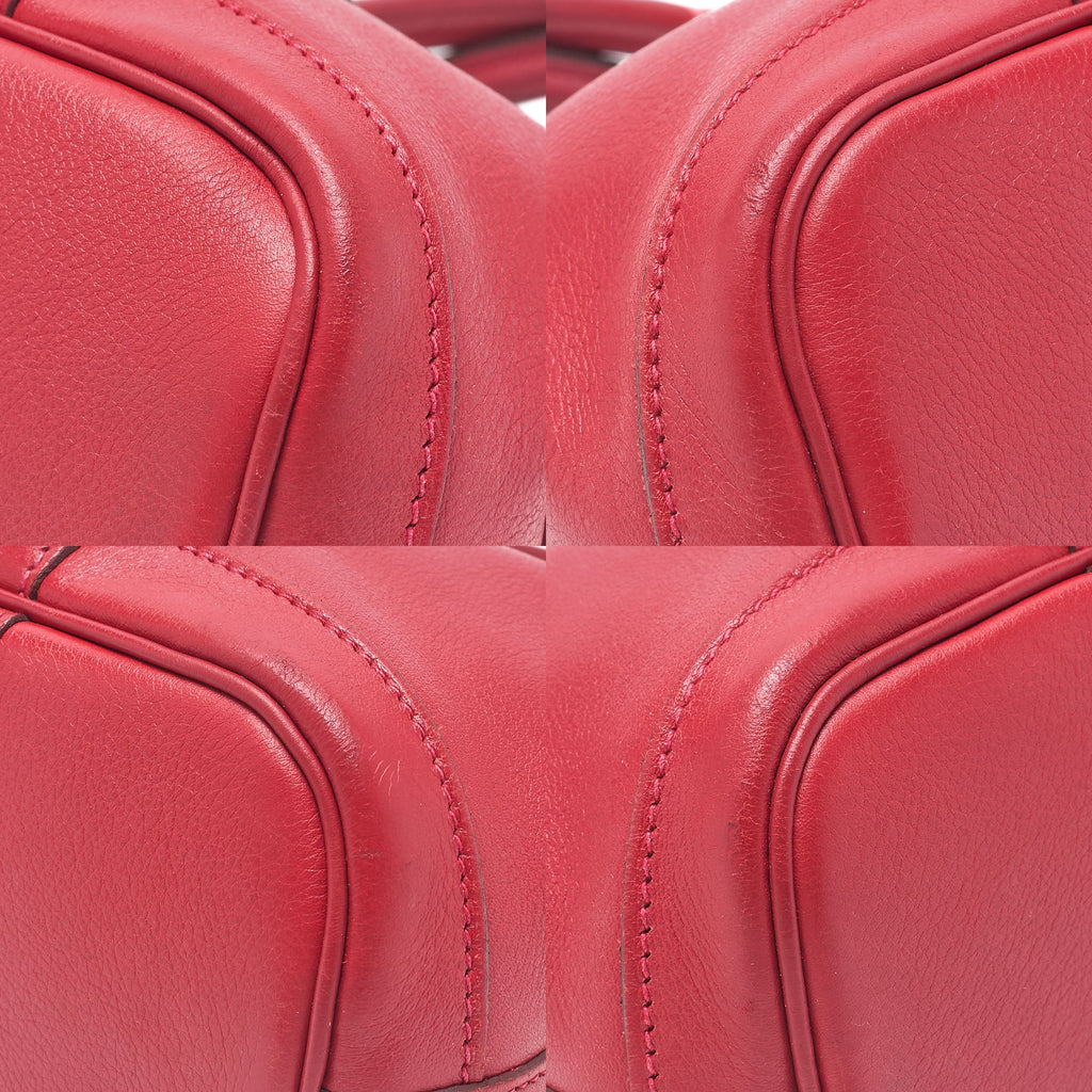 HERMES Garden Party TTPM Swift Rouge Tote Bag Rouge Silver-Tone Hardware, Pre-Owned