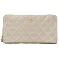 CHANEL Matelasse Round Long Wallet Caviar Skin Gold Gold-Tone Hardware, Pre-Owned