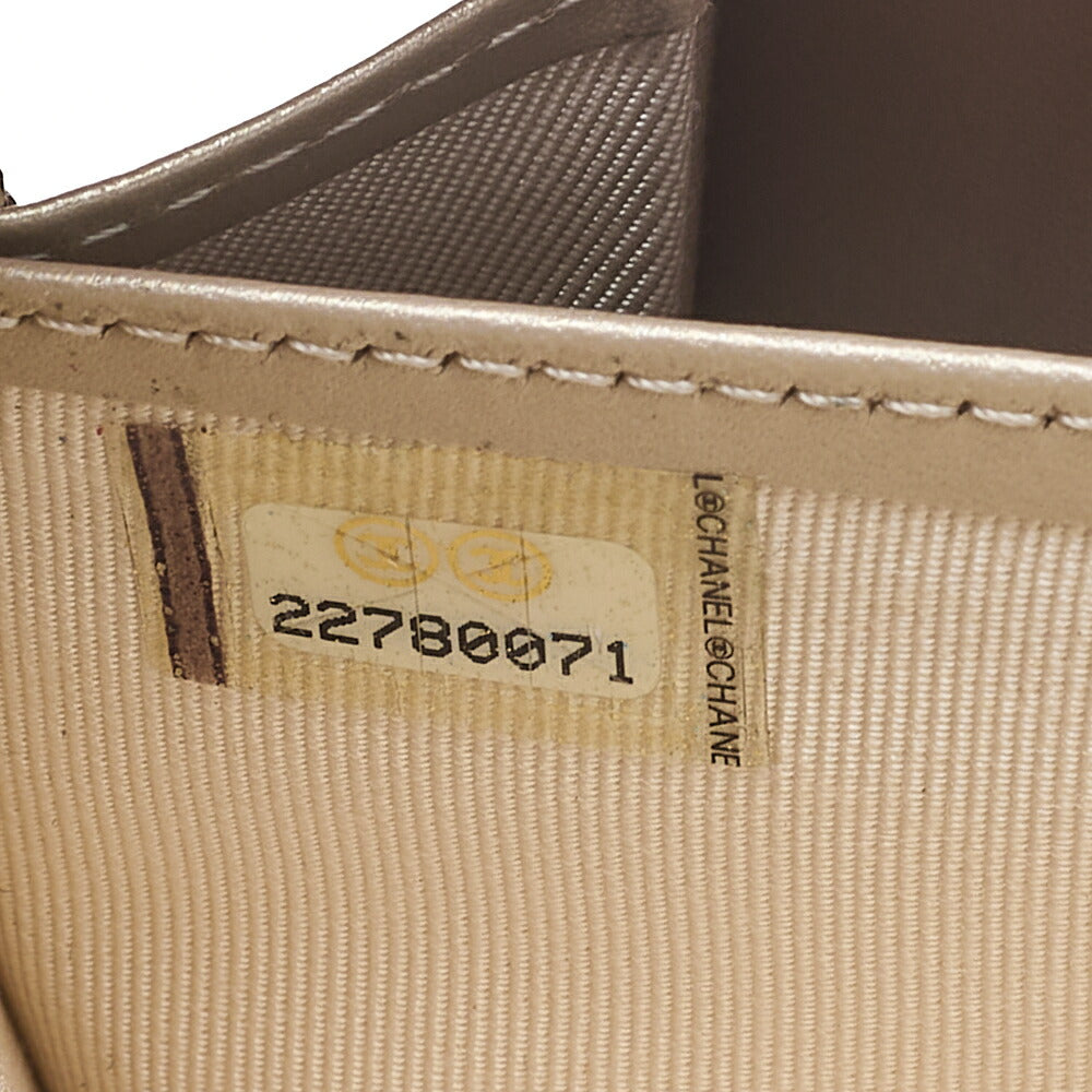 CHANEL Matelasse Round Long Wallet Caviar Skin Gold Gold-Tone Hardware, Pre-Owned