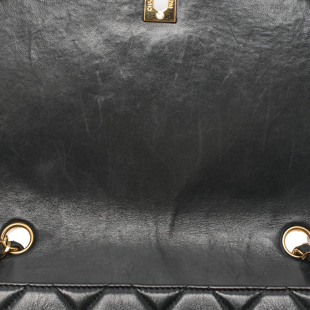 CHANEL Matelasse Diana Flap 25cm Chain Shoulder Lambskin Black Gold -Tone Hardware, Pre-Owned