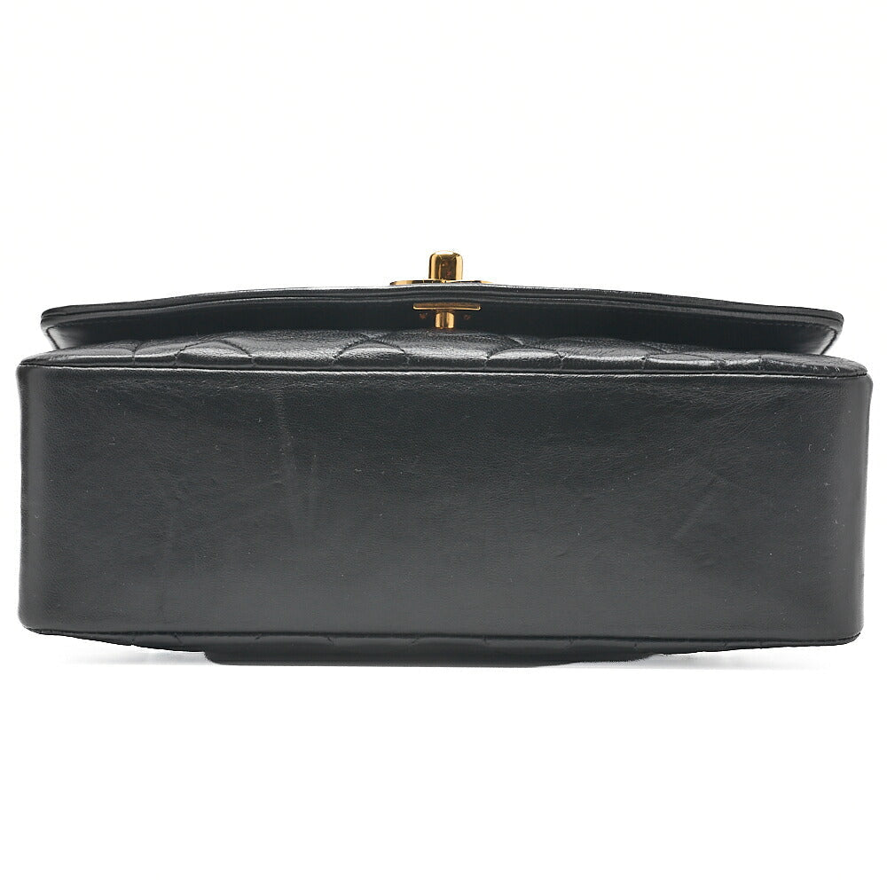 CHANEL Matlasse Diana Flap 22cm Chain Shoulder Lambskin Black Gold-Tone Hardware, Pre-Owned