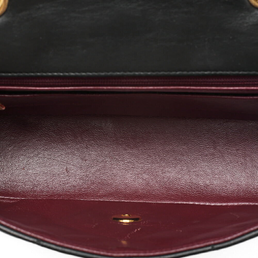 CHANEL Matlasse Diana Flap 22cm Chain Shoulder Lambskin Black Gold-Tone Hardware, Pre-Owned