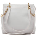 CHANEL Caviar Skin Triple Coco W Chain Shoulder White Gold-Tone Hardware, Pre-Owned