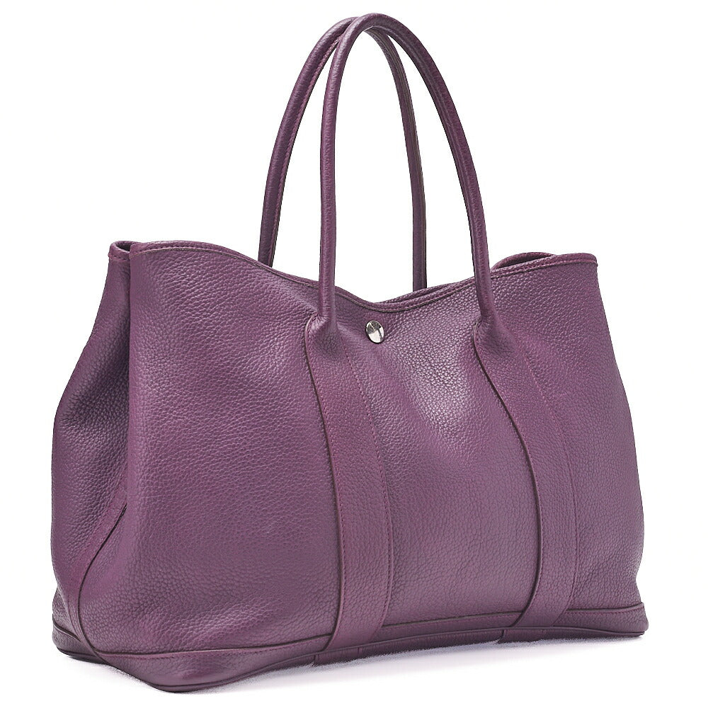 HERMES Garden Party PM Tote Bag Negonda Purple Silver-Tone Hardware, Pre-Owned
