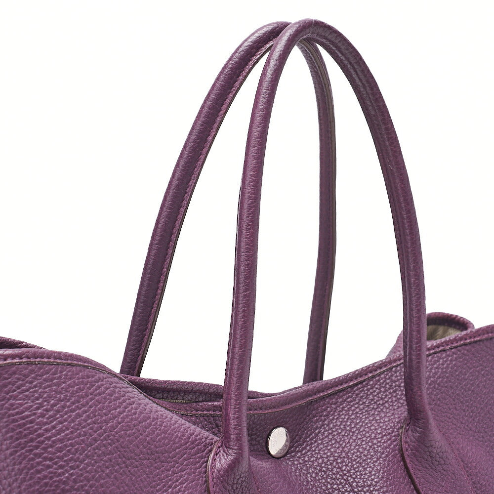 HERMES Garden Party PM Tote Bag Negonda Purple Silver-Tone Hardware, Pre-Owned