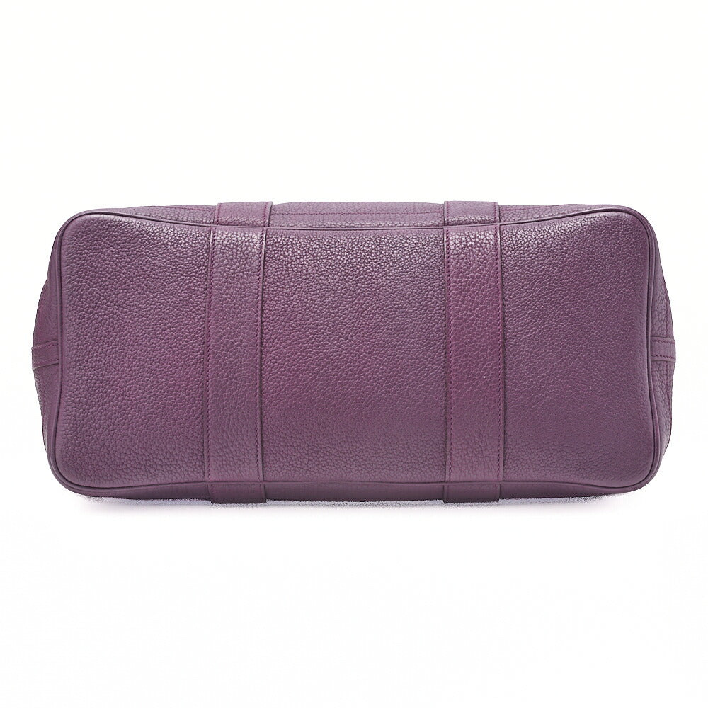 HERMES Garden Party PM Tote Bag Negonda Purple Silver-Tone Hardware, Pre-Owned