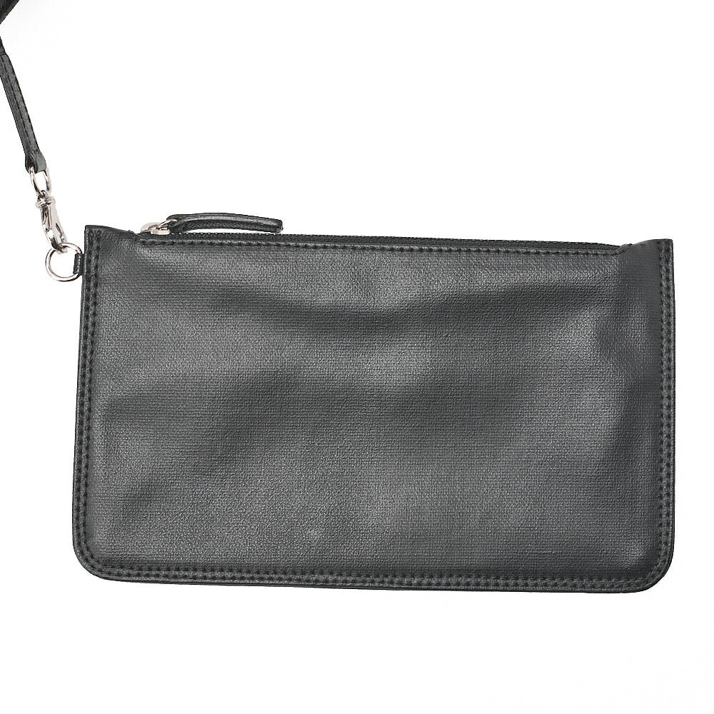 CHANEL Tote Bag Coated Canvas Paris Biarritz GM Coco Charm Black Silver-Tone Hardware, Pre-Owned