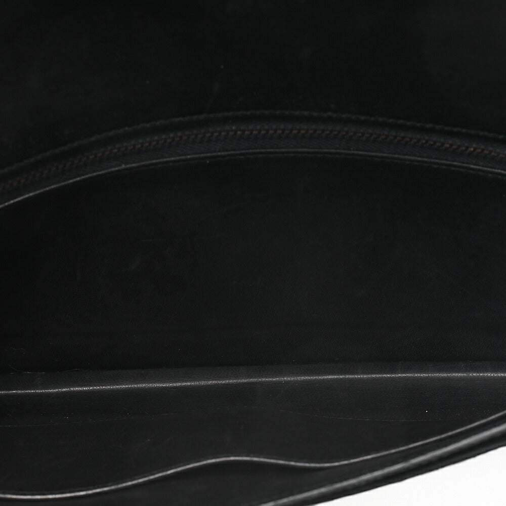 HERMES Shoulder Bag Reedy Push Lock Black Box Calf Gold-Tone Hardware, Pre-Owned