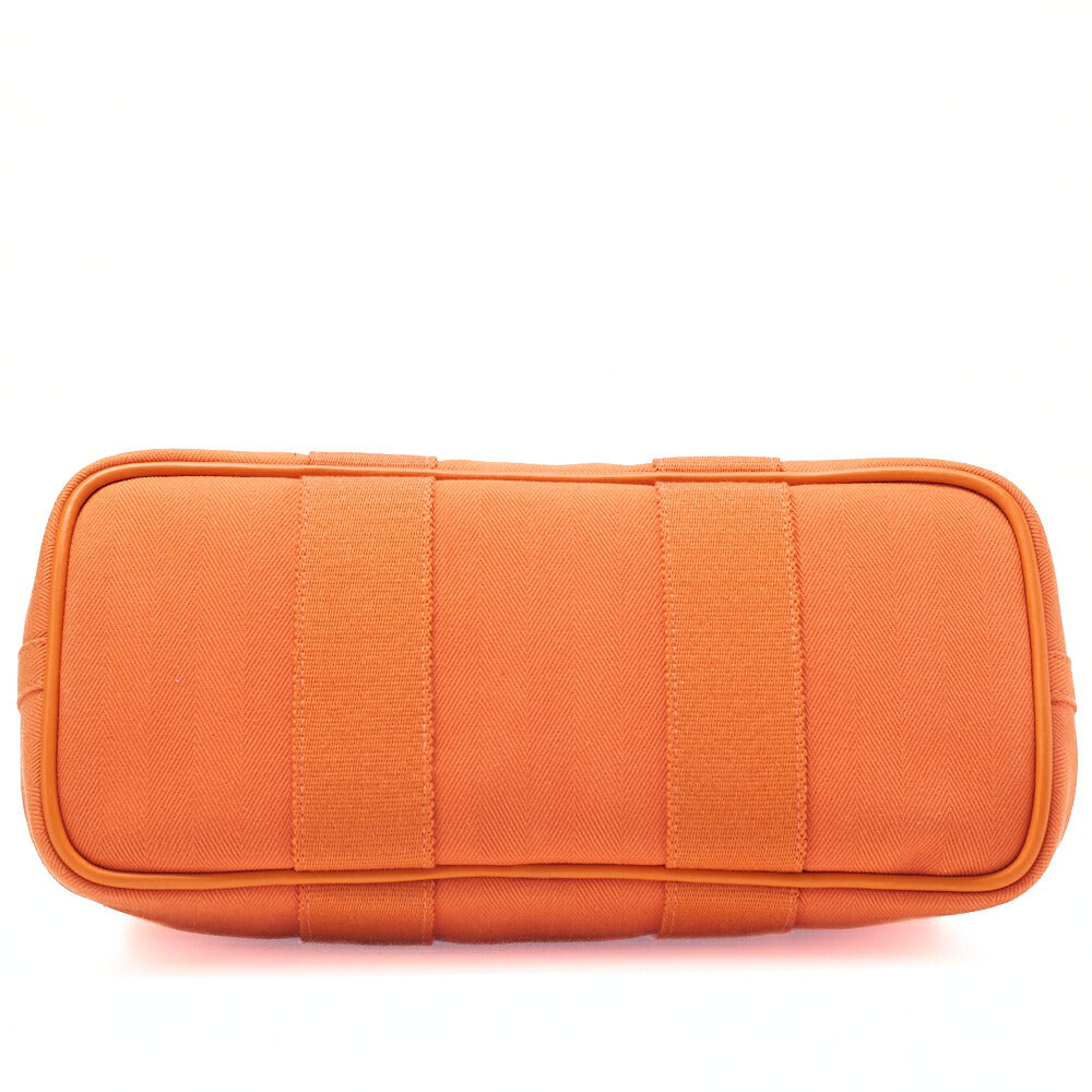 HERMES Valparaiso PM Tovalchevron X Vosswift Orange Silver-Tone Hardware, Pre-Owned