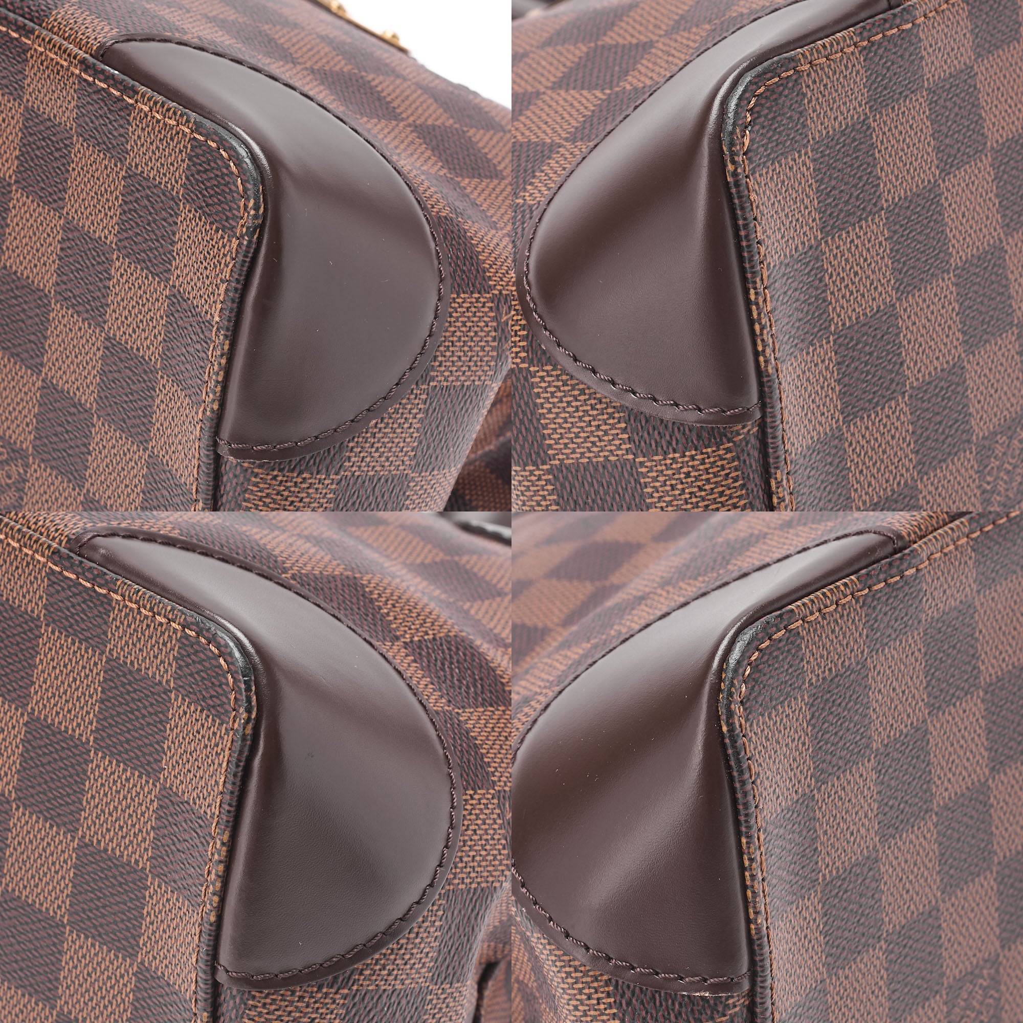 LOUIS VUITTON Louis Vuitton Damier Hampstead PM Tote Bag N51205 Brown Gold-Tone Hardware, Pre-Owned