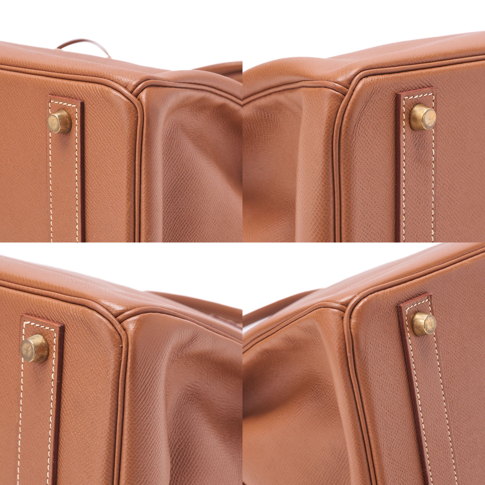 HERMES Birkin 40 Handbag Kushbel Gold-Tone Hardware, Pre-Owned